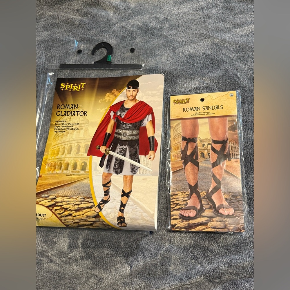 Men’s Roman Gladiator costume and Roman sandals